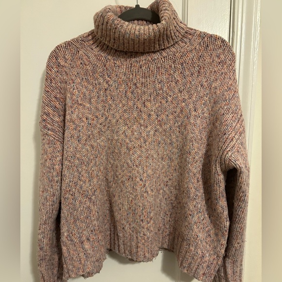J Crew Sweater- womens size large- Marled Wool- pink - Picture 2 of 9